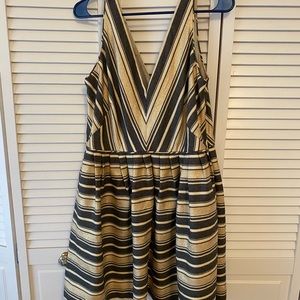 Gold Stripe J.Crew dress